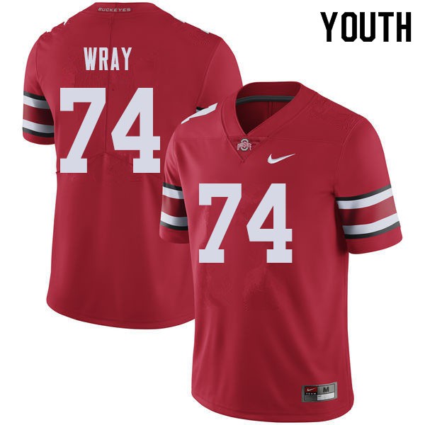 Ohio State Buckeyes #74 Max Wray Youth Stitched Jersey Red
